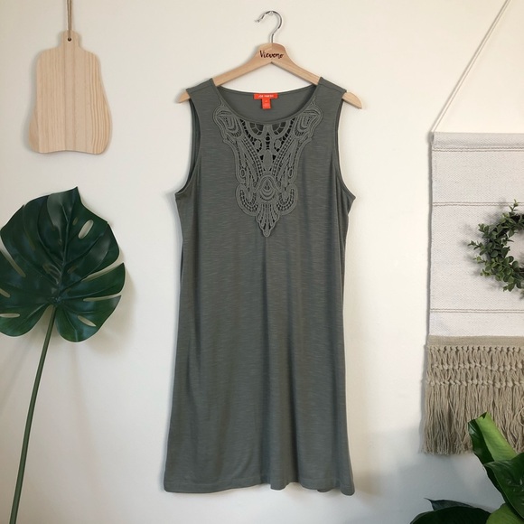 Joe Fresh l Green Knee Length Sleeveless Dress L - Picture 6 of 10